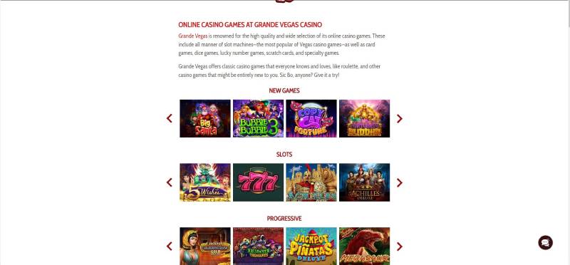 Grande Vegas Casino Games