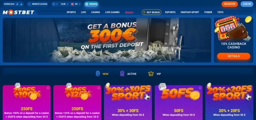 Mostbet Casino Bonus