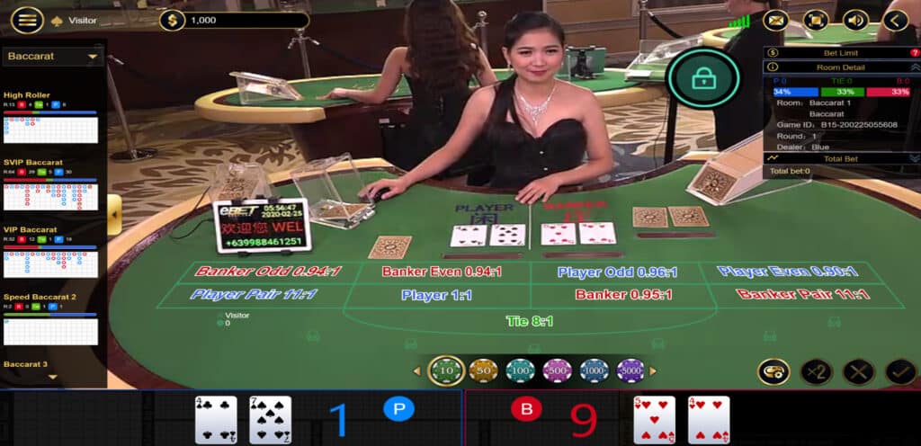 eBET Live Dealer Casinos