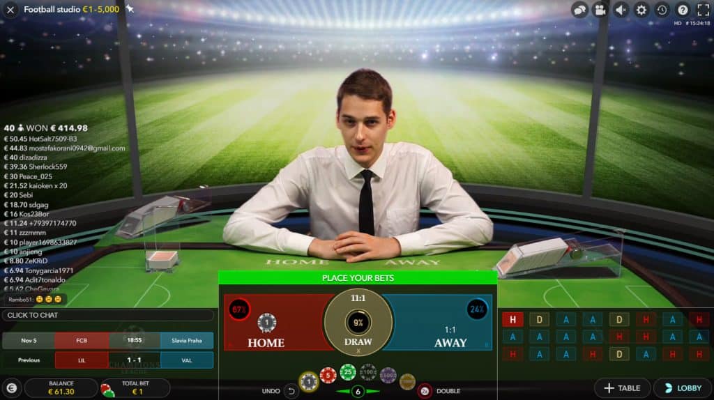 Evolution Live Football Studio